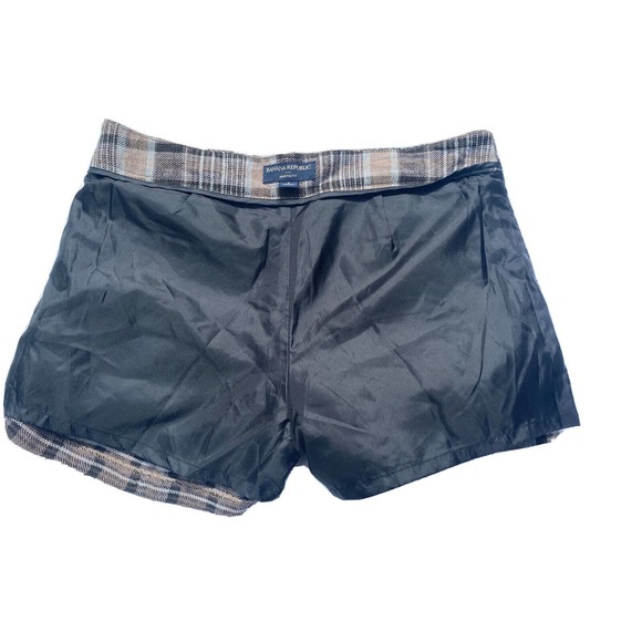 Banana Republic Shorts Women's Size 8 Martin Fit Brown Plaid Cuffed Shorts - Picture 12 of 12